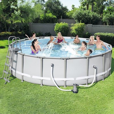 現貨熱銷-大型兒童成人支架游泳池超大家用家庭免充氣戶外折疊加厚水池魚池