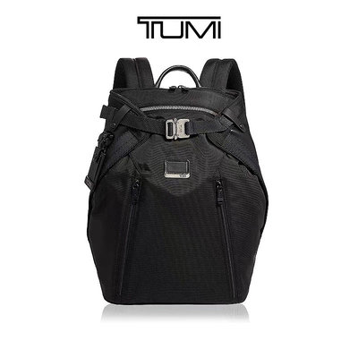 TUMI 黑色 彈道加厚尼龍 雙肩後背包 電腦夾層 耐磨 大容量 多夾層 背面可插行李箱 出差 商務 休閒 限量優惠