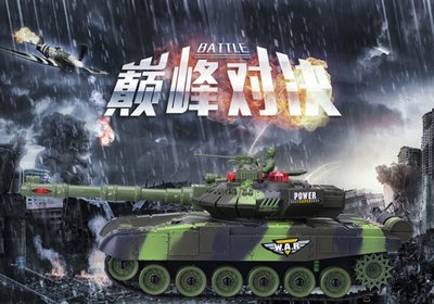 823[703戰車營]-大型紅外線對戰遙控履带主戰坦克模型遙控車带聲光兒童玩具