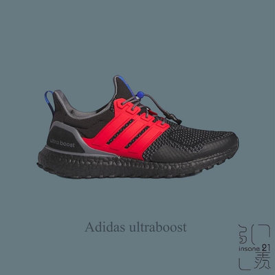 ADIDAS ULTRABOOST 1.0 慢跑鞋 運動鞋 黑紅 襪套 男款 ID9641 【Insane-21】