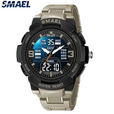 Smael1912 石英手錶男士 50m 防水運動手錶數字衝擊軍用手錶男士軍用手錶新款時尚手錶