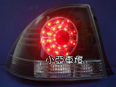 小亞車燈╠ 真正超炫LEXUS IS200 燻黑 平光黑 紅黑 LED 尾燈 外銷限量品