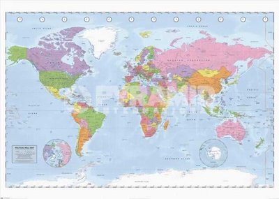 海報專賣店-GPP51037-大型世界地圖(100*140cm)-英文版