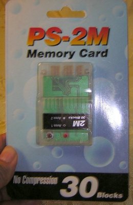 【絕版早期品】全新未拆封  早期 電子遊戲機記憶卡 PS-2M MEMORY CARD 30 Blocks