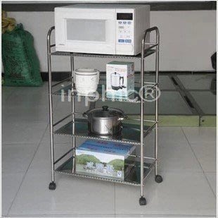 INPHIC-不銹鋼廚房置物架小推車微波爐架層架烤箱架儲物架蔬菜架