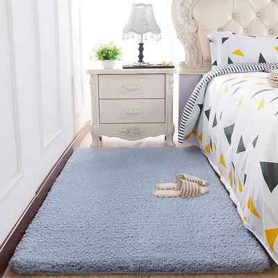 加厚羊毛絨地毯冬季保暖臥室床邊毯少女兒童房間裝飾地墊