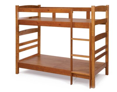 【生活家傢俱】SN-325-1：淺胡桃3尺雙層床【台中家具】上下舖 松木實木床 單人床 兒童床 子母床 台灣製造