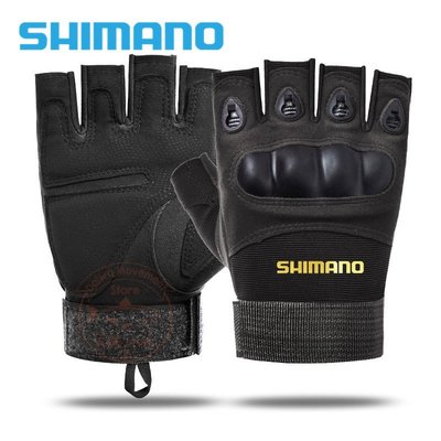 新款 SHIMANO 釣魚手套男士透氣防滑耐磨觸摸屏全指手套運動騎行手套-好鄰居百貨