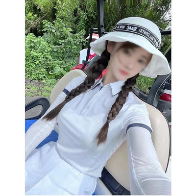 台灣現貨夏季高爾夫女裝夏季套裝時尚百搭T恤短袖Golf短裙透氣緊身polo衫