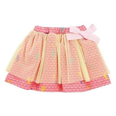 日本製童裝 免運!!Puff puff  ，粉紅彩帶薄紗澎裙~~日本帶回，尺寸90