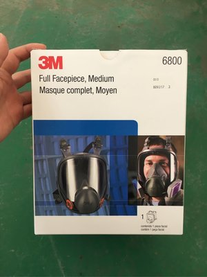 3M 透明全面罩防護面具 防毒面具 6800 付濾棉
