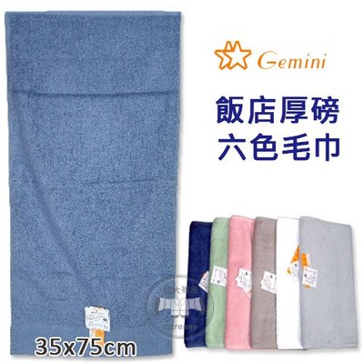 純棉毛巾 飯店厚磅六色系列款 毛巾 / 澡巾 雙星 Gemini