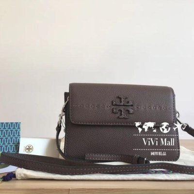 『Marc Jacobs旗艦店』TORY BURCH｜美國正品代購｜TB｜實拍｜深灰色牛皮雙T LOGO單肩斜背時尚包