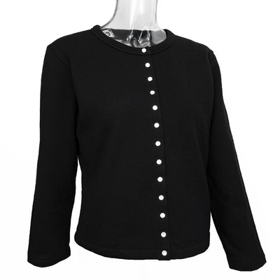 法國名牌agnès b.黑色長袖外套 3號 法國製 偏厚