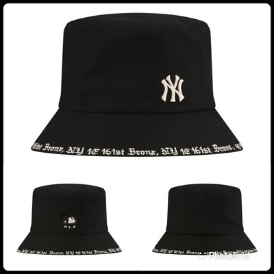 現貨 特價【韓羽代購】韓國 MLB Gothic系列 帽沿球隊地址 紐約洋基隊漁夫帽