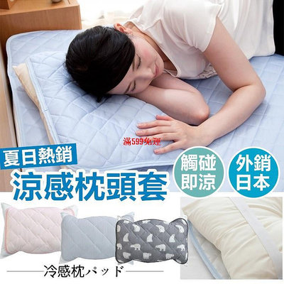 現貨涼感枕頭套 枕頭套 枕頭墊 冰涼墊 枕頭保潔墊 涼感 冰涼 外銷日本 冰絲 枕套RS798-滿599免運