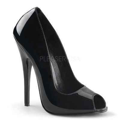 Shoes InStyle《六吋》美國品牌 DEVIOUS 原廠正品漆皮極端高跟尖頭魚口鞋 有大尺碼『黑色』
