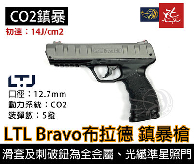 昊克生存遊戲-騎翼鶯歌 LTL BRAVO 布拉德 12.7mm 義大利原裝 防身訓練用 CO2槍 鎮暴槍