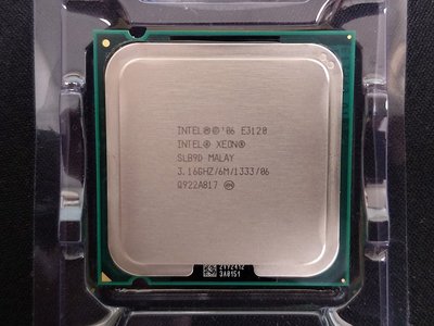 【含稅】Intel Xeon E3120 3.16G E0 SLB9D 雙核 庫存正式CPU 一年保 同等 E8500