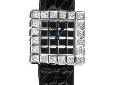 Chopard 蕭邦 ICE CUBE 系列18K白金女用腕錶
