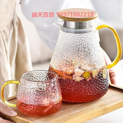 【特惠】冷水壺玻璃耐高溫家用大容量泡茶套裝白開茶壺扎壺涼水壺