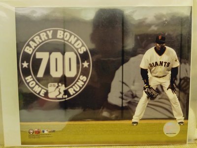 (記得小舖)MLB Barry Bonds 生崖700轟 SBC PARK 現場認證照8X10 富收藏性 台灣現貨