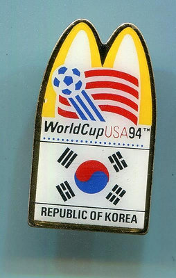 1994年 美國 世界杯足球 FIFA 章 徽章 麥當勞 韓國