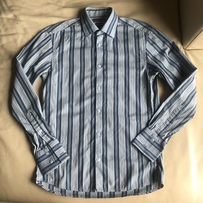 [品味人生]保證正品 KENZO 格紋  長袖襯衫 休閒襯衫  size 38/15. 適合S