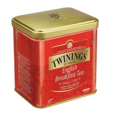 【紅茶】20年7月新貨/英國TWININGS川寧英式早餐紅茶500g大鐵罐進口茶葉