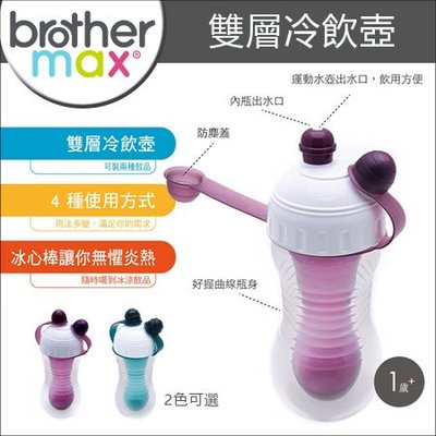 ✿蟲寶寶✿【英國 Brother Max】好抓握 雙層設計 冷飲壺 兒童水壺