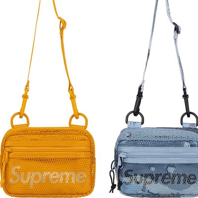 台灣現貨supreme 20ss week1 開季肩包水藍黑Small Shoulder Bag