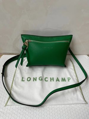 鑫森凱莉代購  LONGCHAMP  MINI 牛皮斜背包 綠色 限量 預購