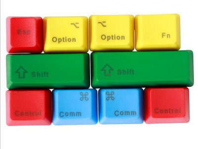 機械鍵盤鍵帽RGBY10鍵彩色PBT OEM高度Cherry軸 mac版