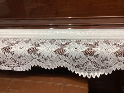 【筌曜樂器】 全新 鋼琴 厚防塵 半套 半罩 厚白色 桌巾布系 鋼琴罩 (另有售全罩式)