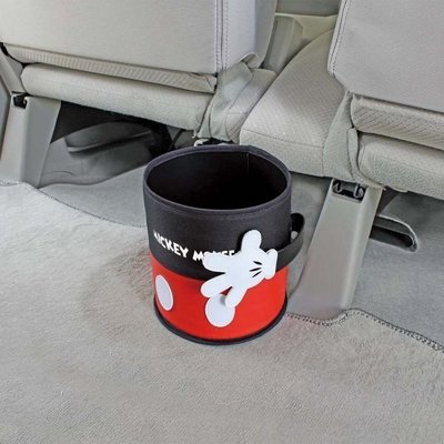 愛淨小舖-【WD-284】日本精品 NAPOLEX 車用垃圾桶 米奇 迪士尼 垃圾桶 圓筒 置物筒