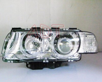 ~~ADT.車材.車材~~BMW E38 99~02 內健HID光圈微笑大燈+角燈一組 DEPO製造