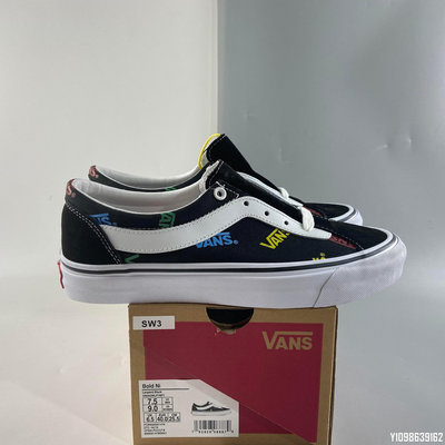 【明朝運動館】VANS Bold Ni LOGO 黑白 彩色字母 硫化 滑板鞋 VN0A3WLP1BP1 35-44 男女鞋耐吉 愛迪達