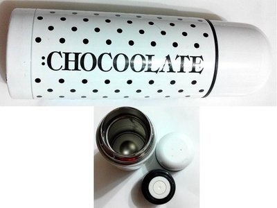 CHOCOOLATE 保溫杯白色波點500cc保溫水瓶