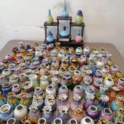 陶瓷創意擺件 時尚迷你小花瓶花器水培花插 家居裝飾品