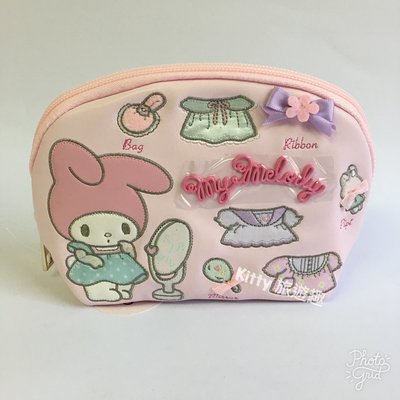 [Kitty 旅遊趣] My Melody 化妝包 收納包 萬用包 旅行收納包 美樂蒂 換裝 粉紅色 女性用品包