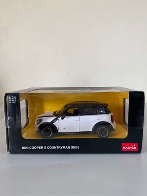 RASTAR 模型車  MINI COOPER S COUNTRYMAN (R60)   （全新品-盒況差）1/24 SCALE DIE CAST