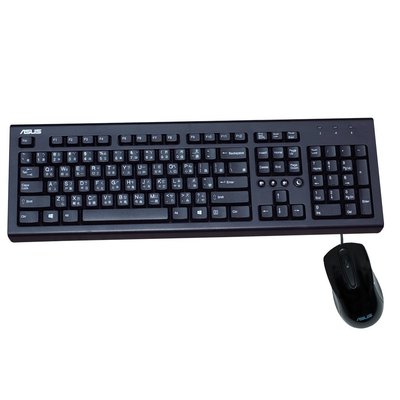 公司貨 ASUS 華碩 U2000 USB 有線鍵盤滑鼠組 WINDOWS 10 適用 耐用 耐操