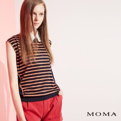 大小姐衣櫃 ～二手轉售 MOMA 都會時尚反褶造型短褲 藍 紅 34號