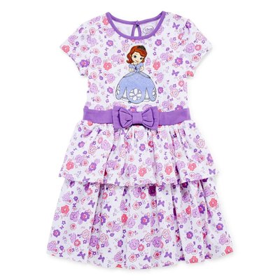 【現貨7/8T】Sofia  小公主蘇菲亞  紫色小花    純棉   蛋糕裙    洋裝