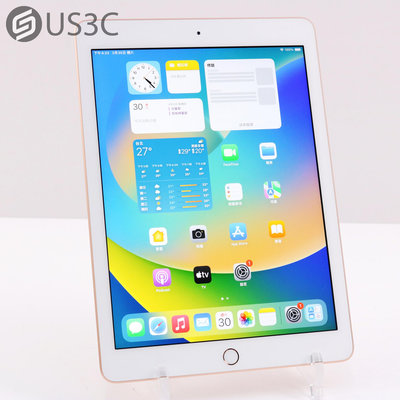 【US3C-小南門店】Apple iPad 6 128G WiFi 9.7吋 金色 Touch ID 二手平板 平板電腦 UCare延長保固6個月