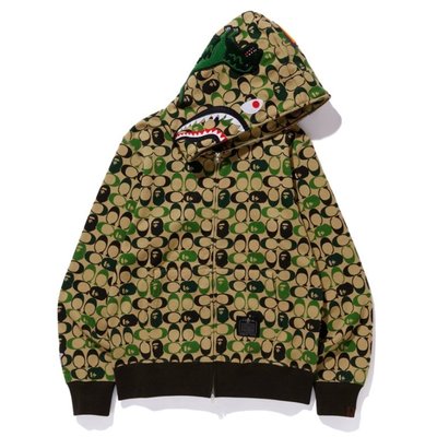 日貨代購CITY】APE BAPE COACH SHARK FULL ZIP HOODIE 帽夾夾克鯊魚