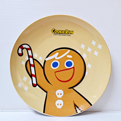 [ 三集 ] 公仔  COOKlERUN 跑跑薑餅人瓷盤  直徑約:19公分  材質:陶瓷  未使用  F2