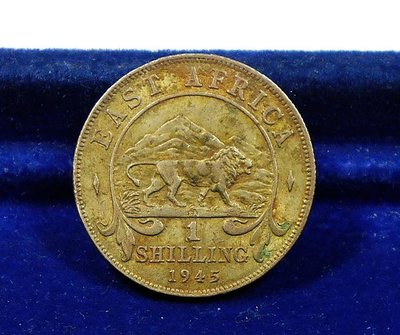 EB098 英屬東非1945年 獅子 1 shilling 銀幣