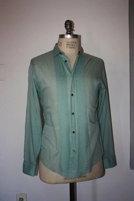 [品味人生]保證正品 Dior Homme  DH  綠色 襯衫 領圍42
