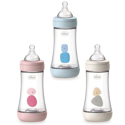 Chicco Perfect 5-完美防脹氣PP奶瓶240ml(中等流量)-3色可選【悅兒園婦幼生活館】